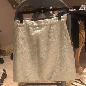 Carven silver metallic skirt